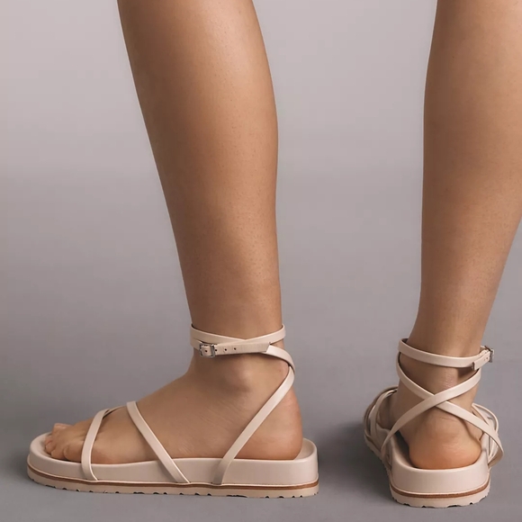 Maeve Anthropologie Thin Leather Strappy Sandals - Picture 3 of 5